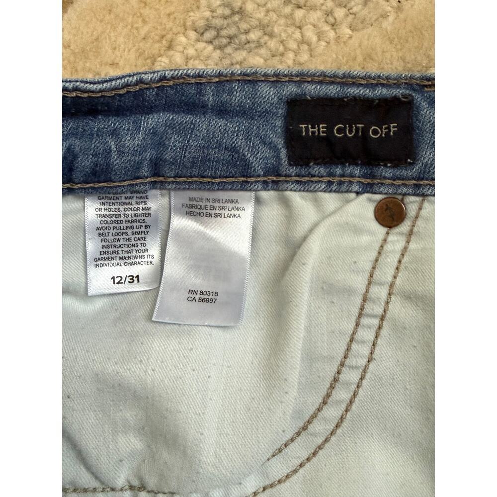 Lucky Brand The Cut Off Denim Shorts Women’s Size 12 Light Wash Distressed - Picture 5 of 5